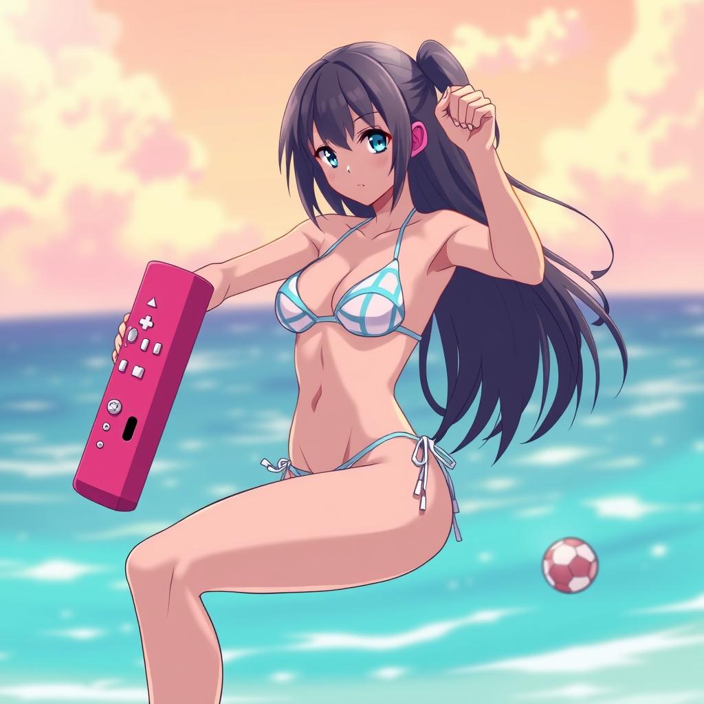 Download Anime Girl Playing Wii