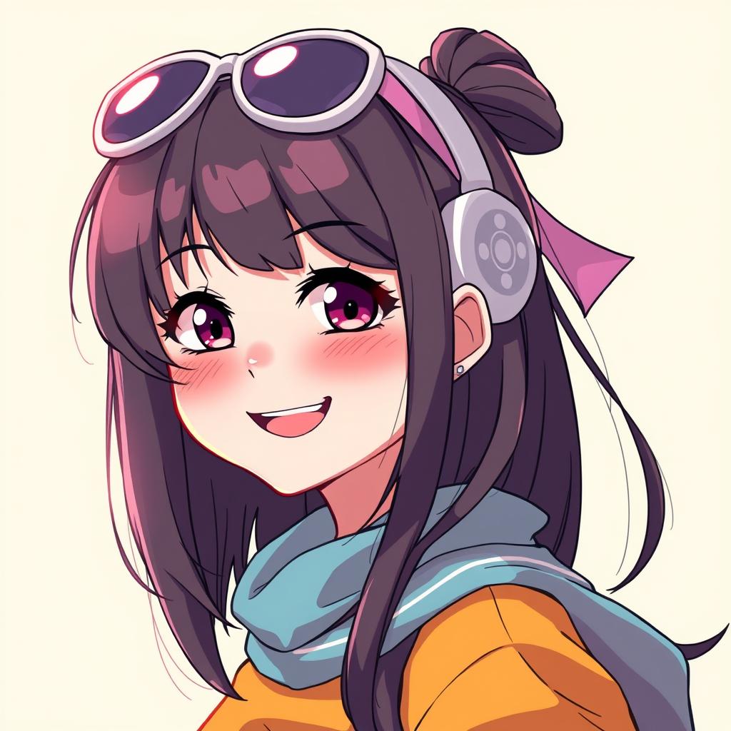 Download Anime Girl Smiling Funky