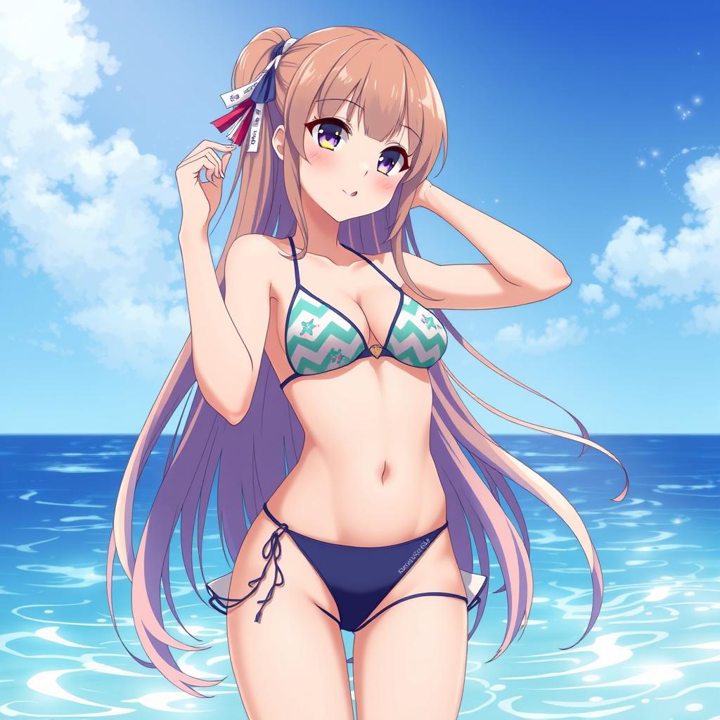 Download Anime Girl Swimsuit Posing