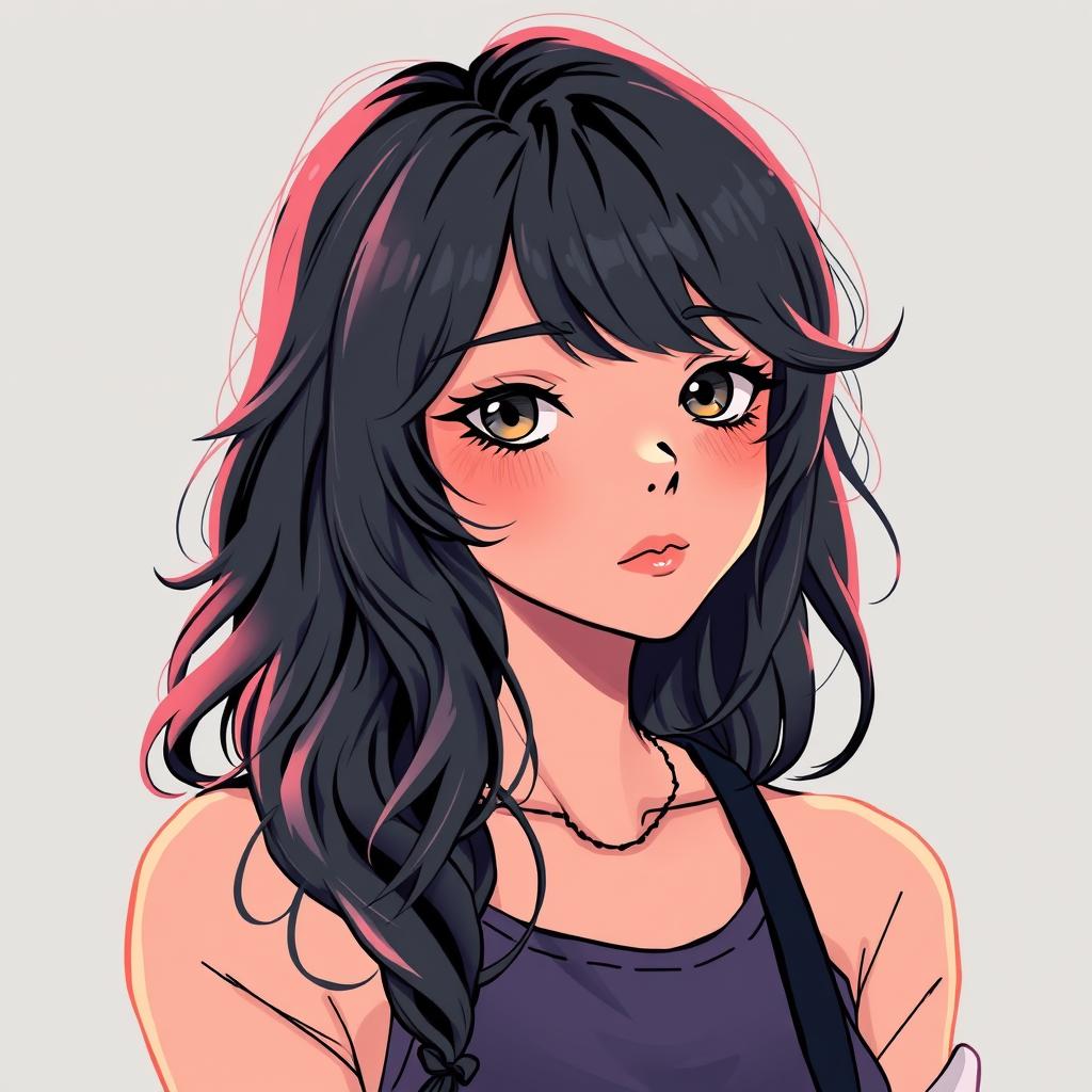 Download Anime Girl Wavy Hair