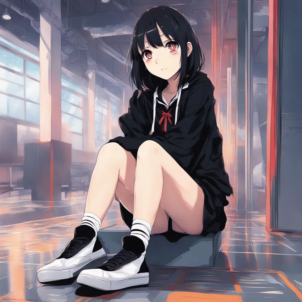 Download Anime Girl Wearing Black Maryjane Shoes