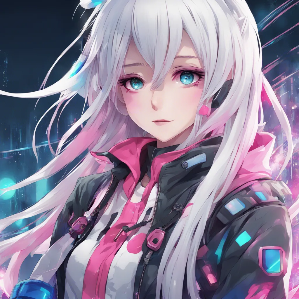 Download Anime Girl White Hair With Pink