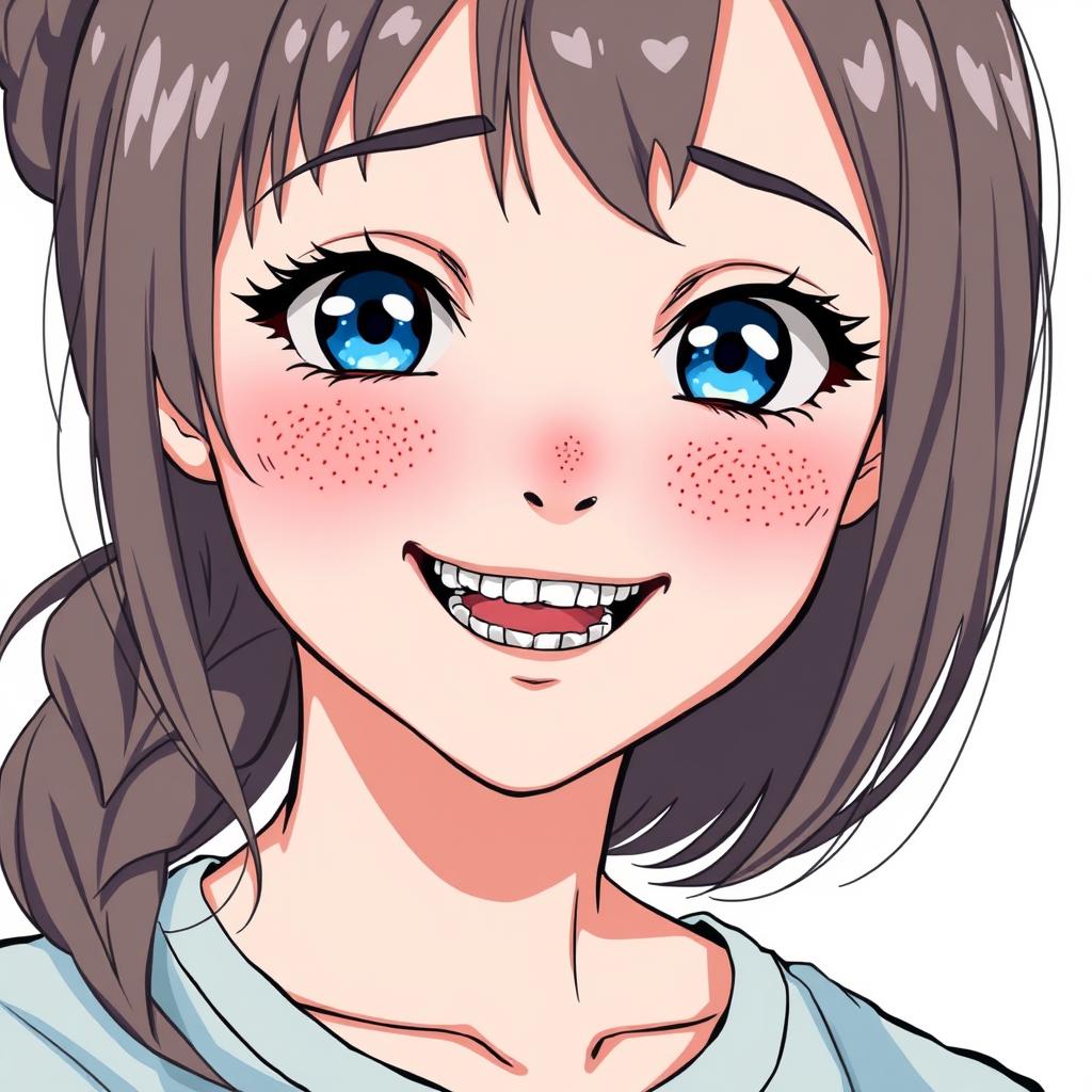 Download Anime Girl With Freckles