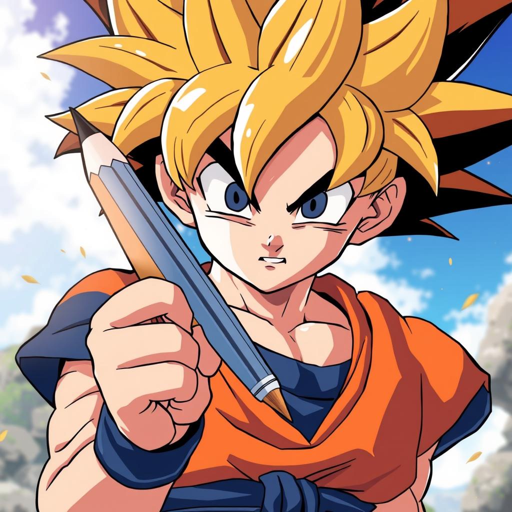 Download Anime Goku Holding A