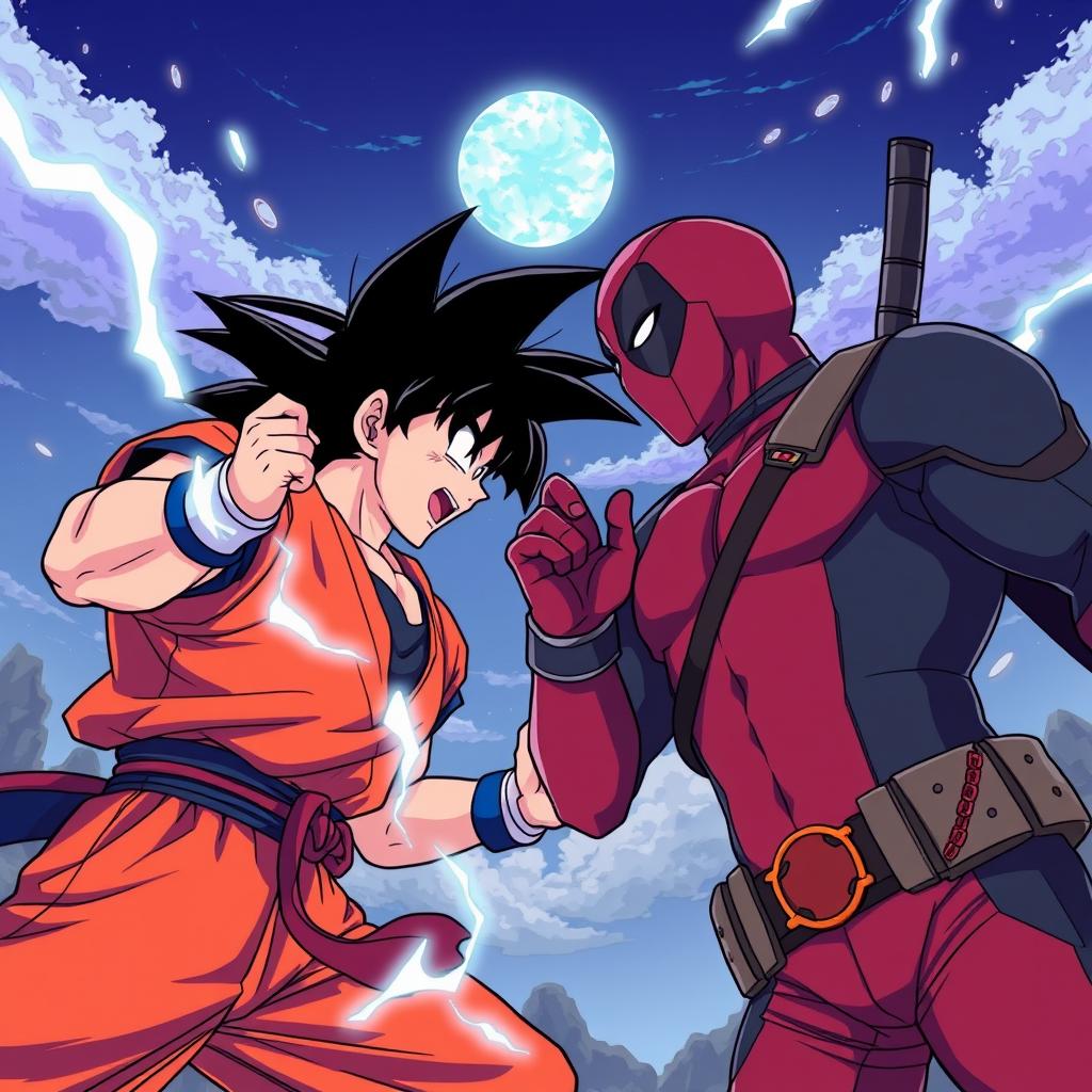 Download Anime Goku Versus Deadpool