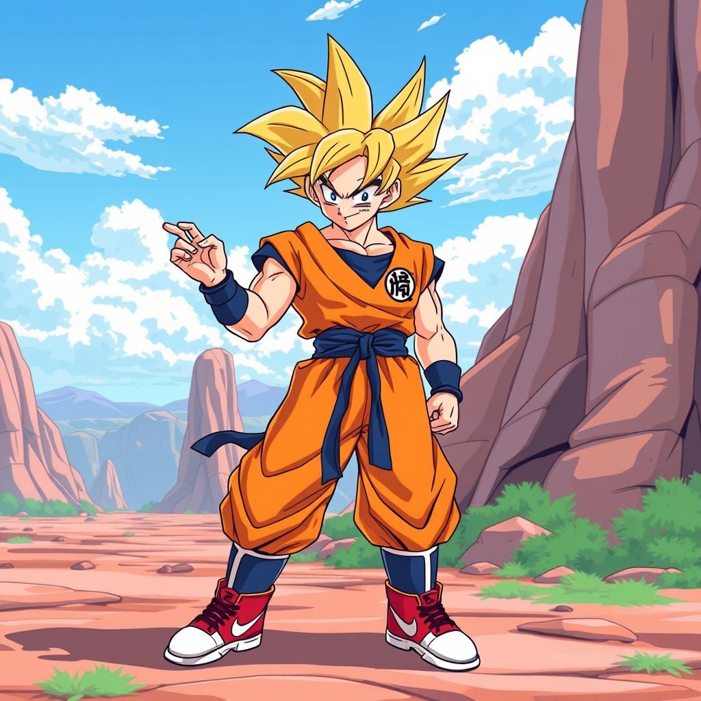 Download Anime Goku Wearing Nikes