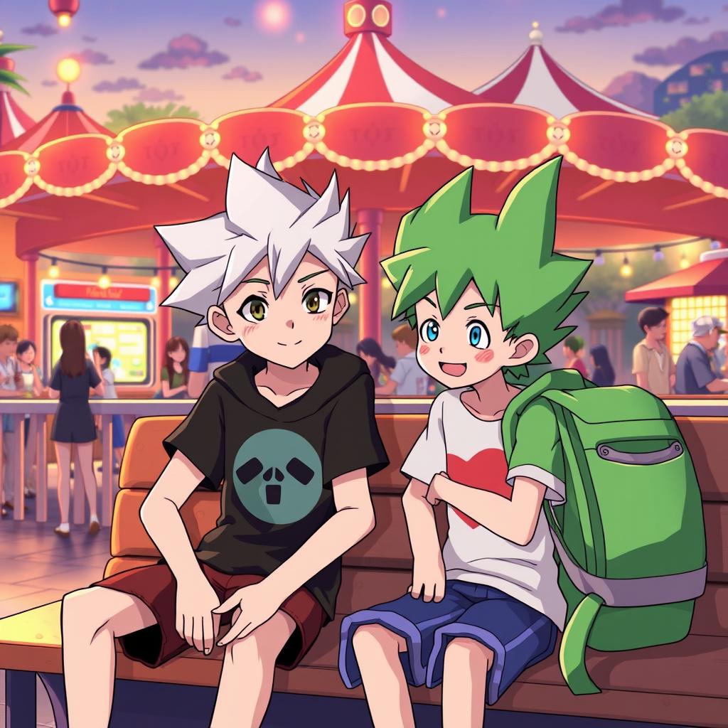 Download Anime Killuahangingoutatthethemeparkwithgon