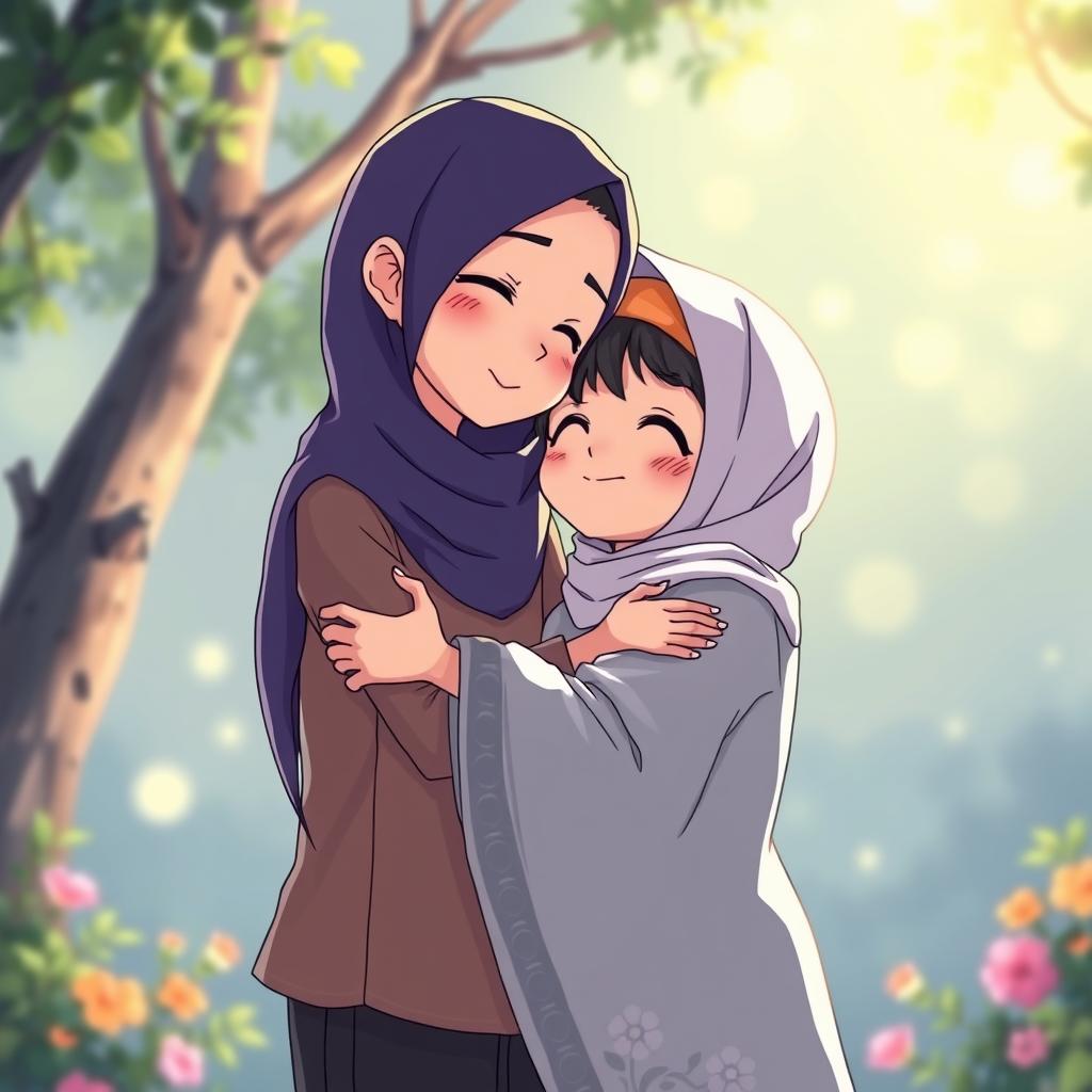 Download Anime Muslim Girl Hug