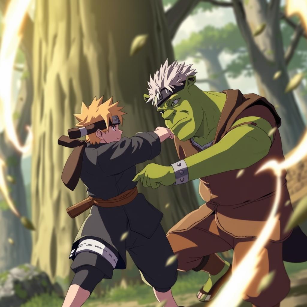 Download Anime Naruto Battling Shrek