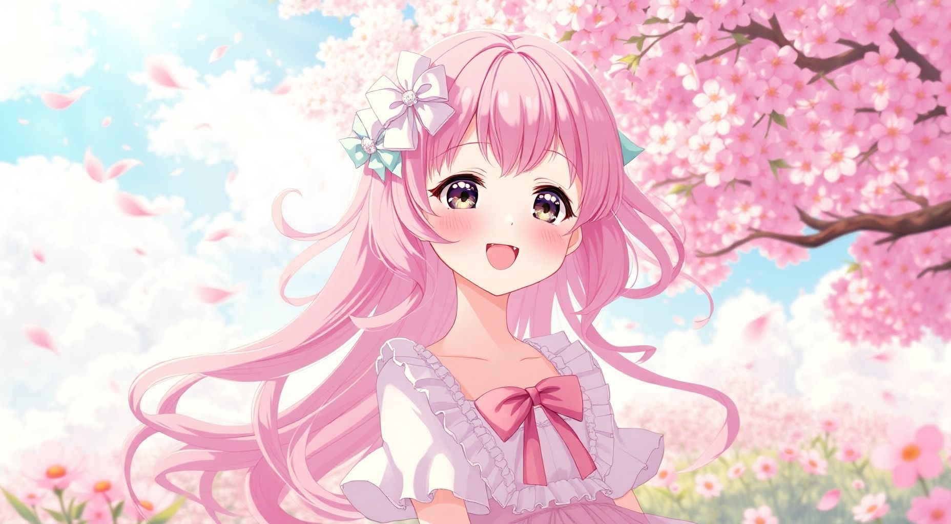 Download Anime Pink Kawaii Girl