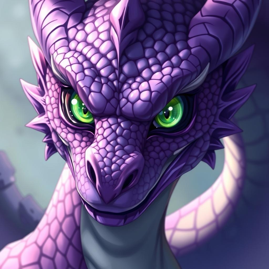 Download Anime Purple Dragonborn Male