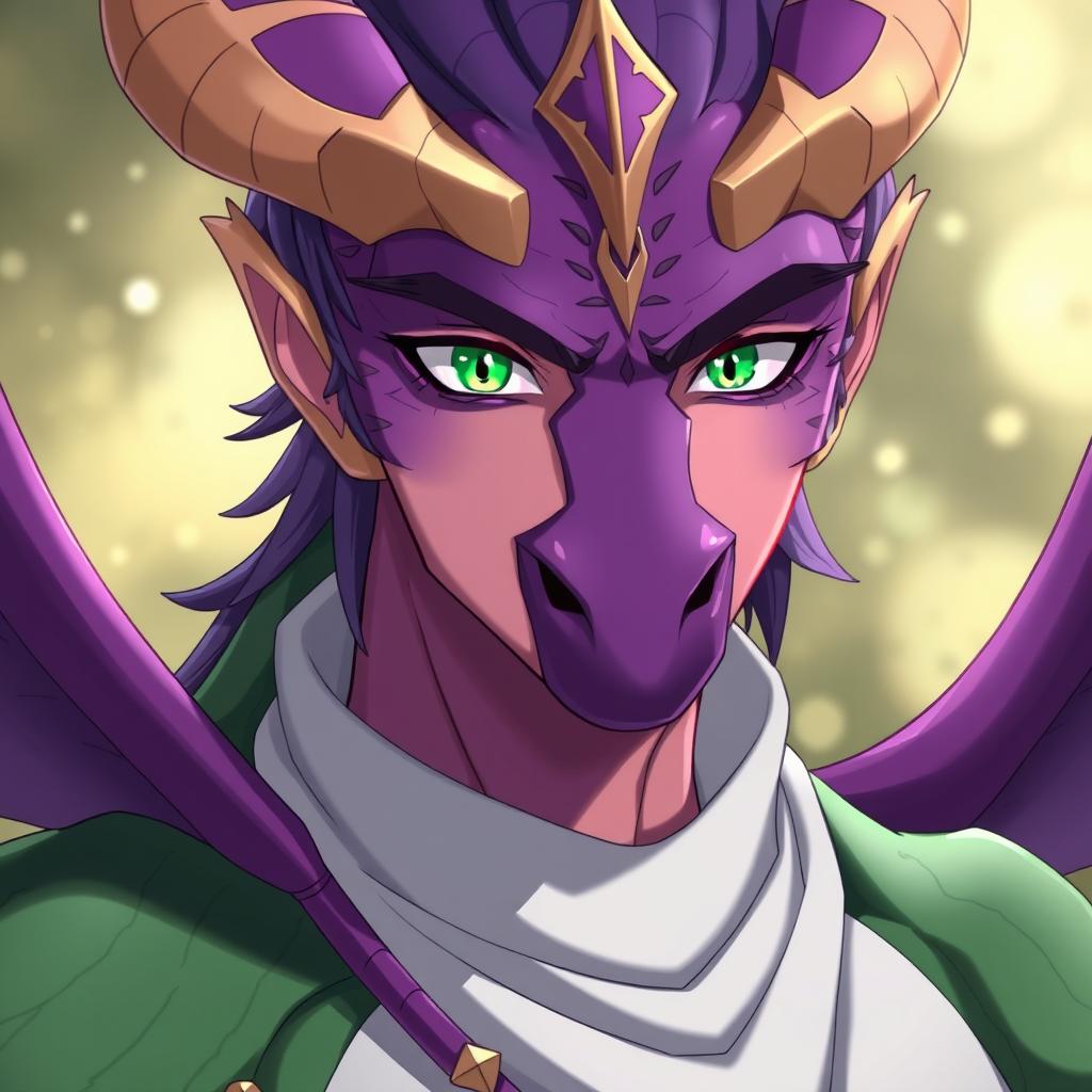 Download Anime Purple Dragonborn Male