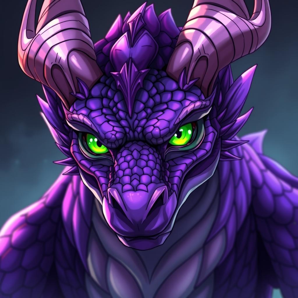 Download Anime Purple Dragonborn Male