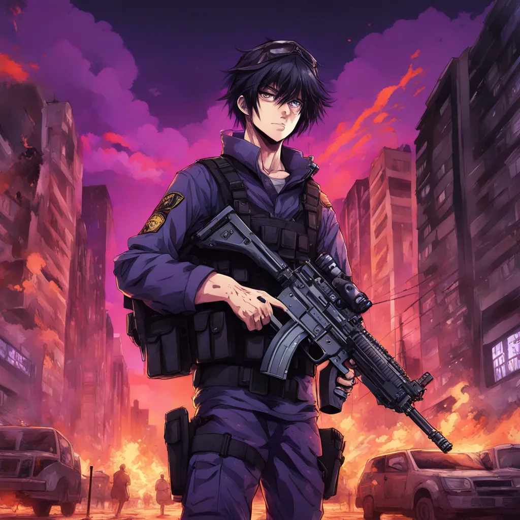 Download Anime Style A Badass Man With