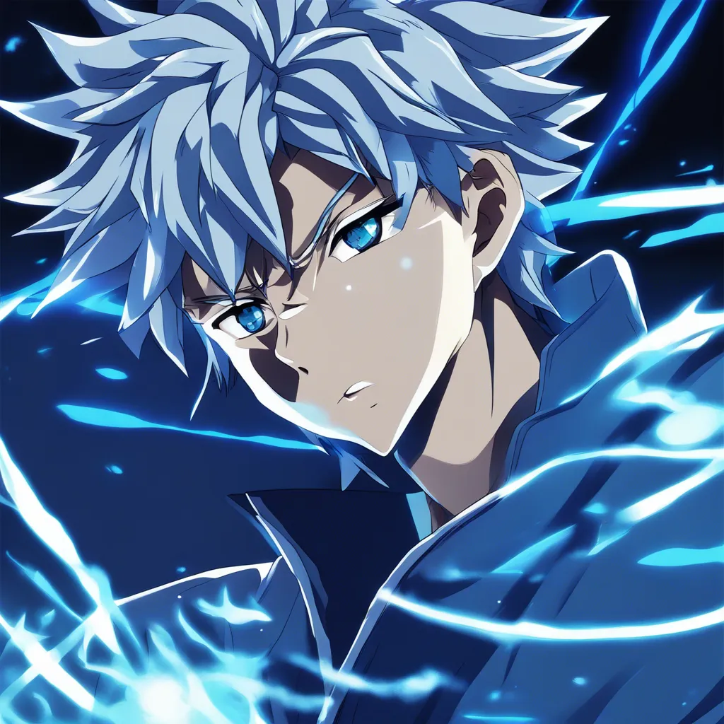 Download Anime Style Gojo Satoru Blue Aura