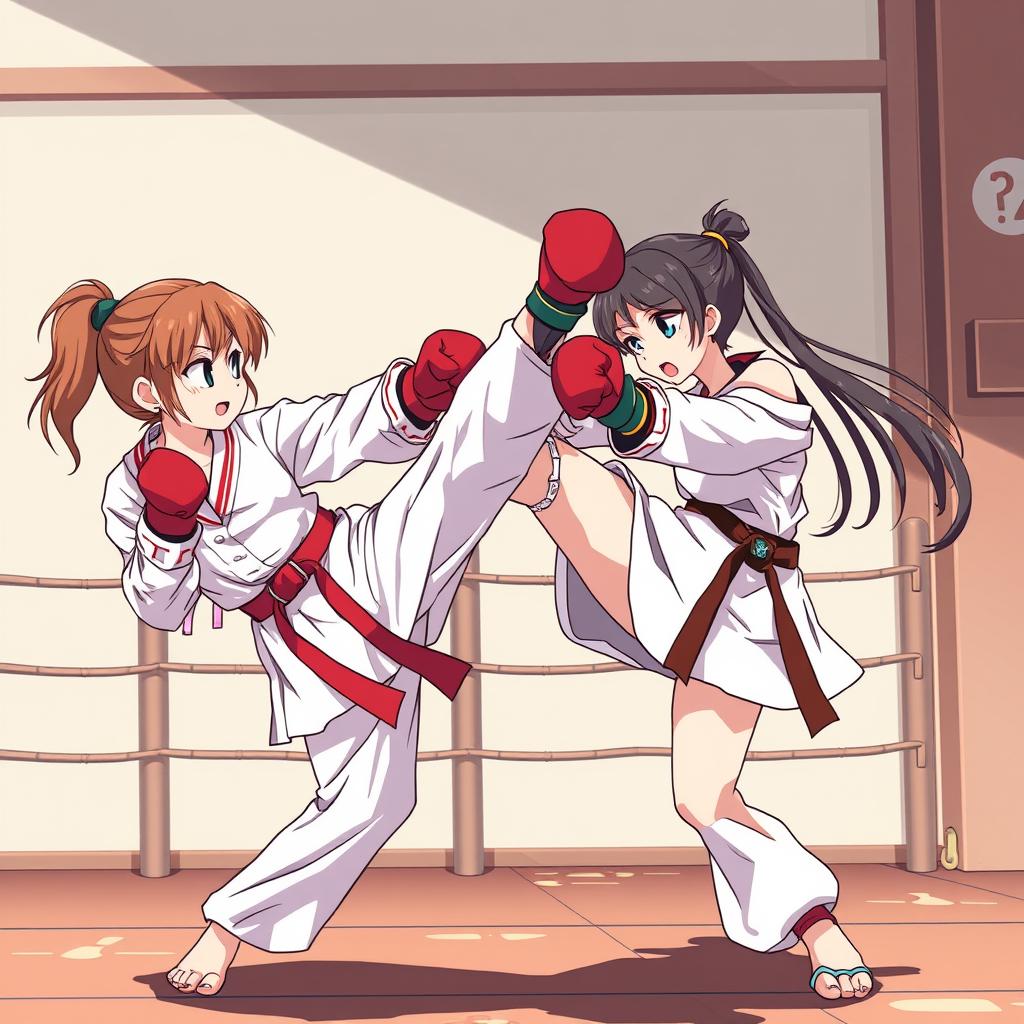 Download Anime Taekwondo Girl Fighting