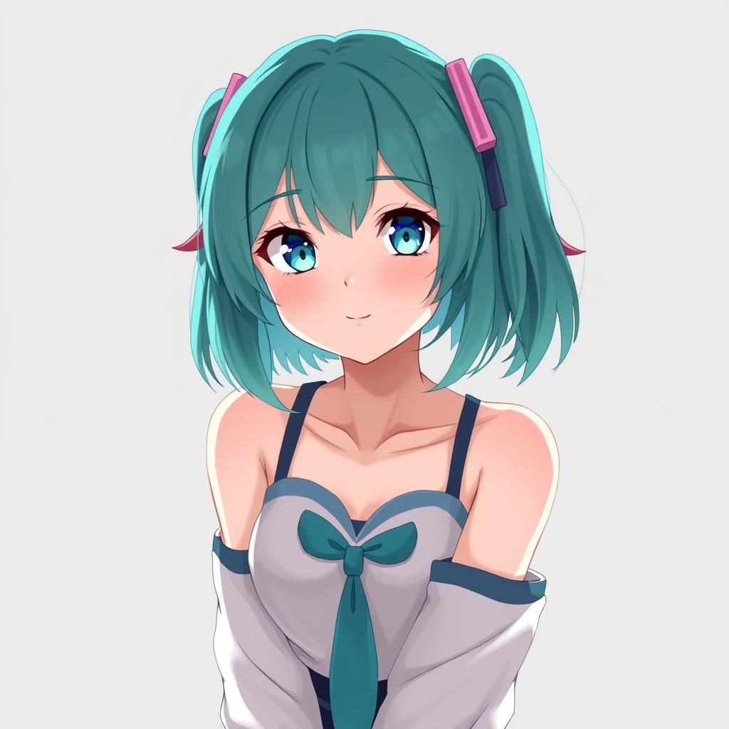 Download Anime Teal Haired Girl