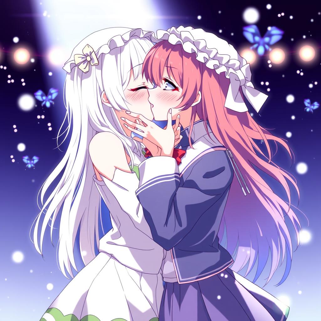 Download Anime Two Girls Kissing