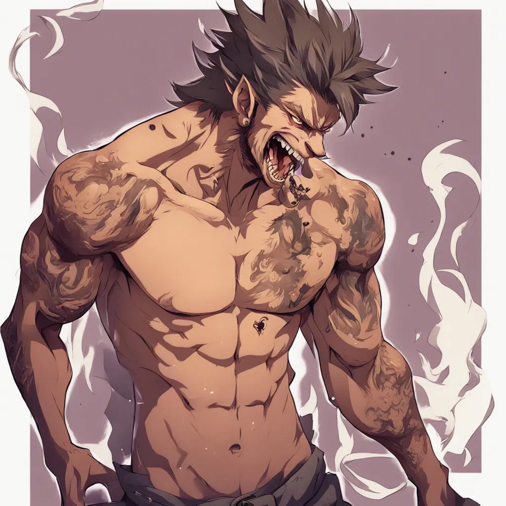 Download Anime Werewolf Male Shirtless Tattoos High