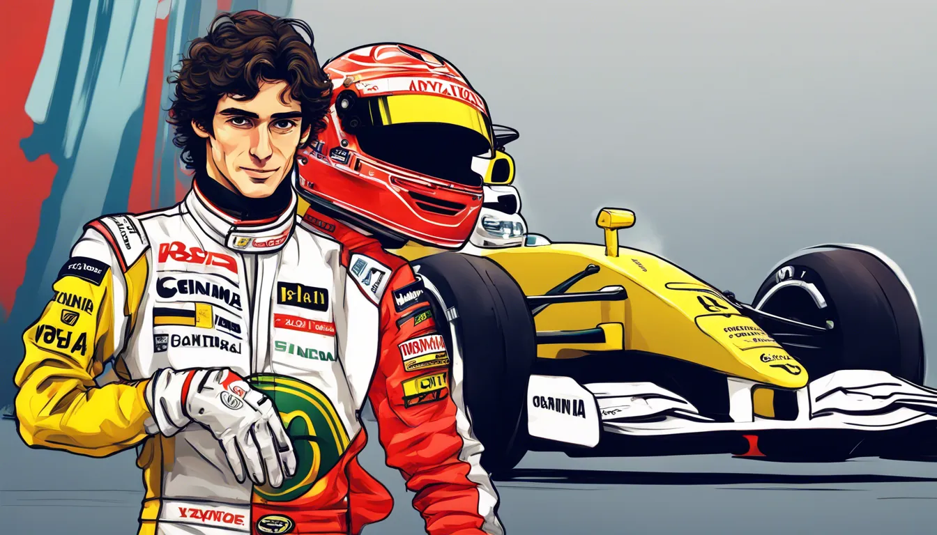 Download Ayrton Senna Standing Beside His Formula