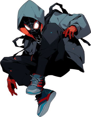 Download Miles Morales Jumping Aesthetic Sticker