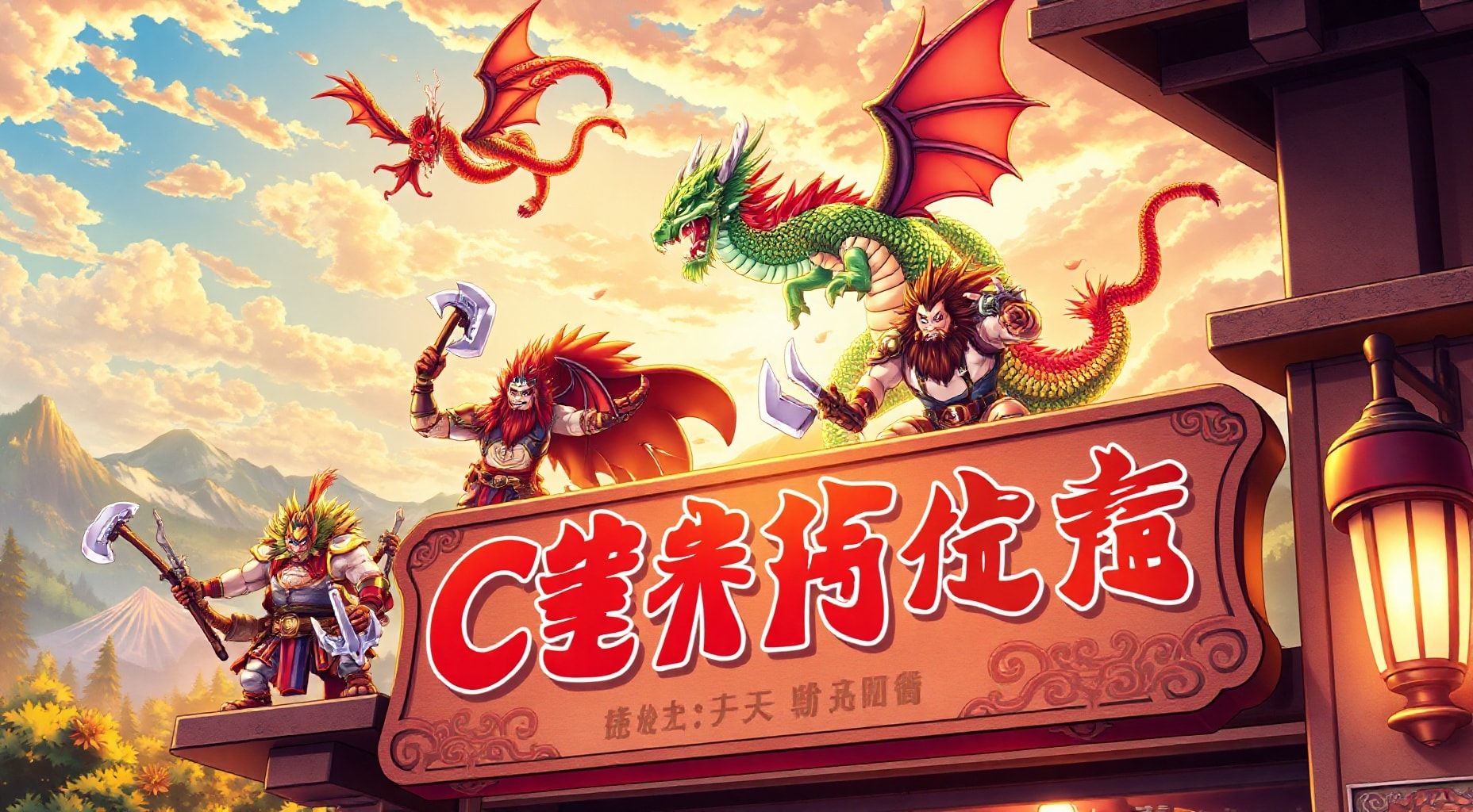 Download Barbarians  Dragons Cafe Sign