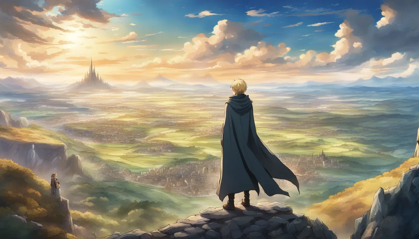 Download Blond Man Wearing Cloak Looking Out