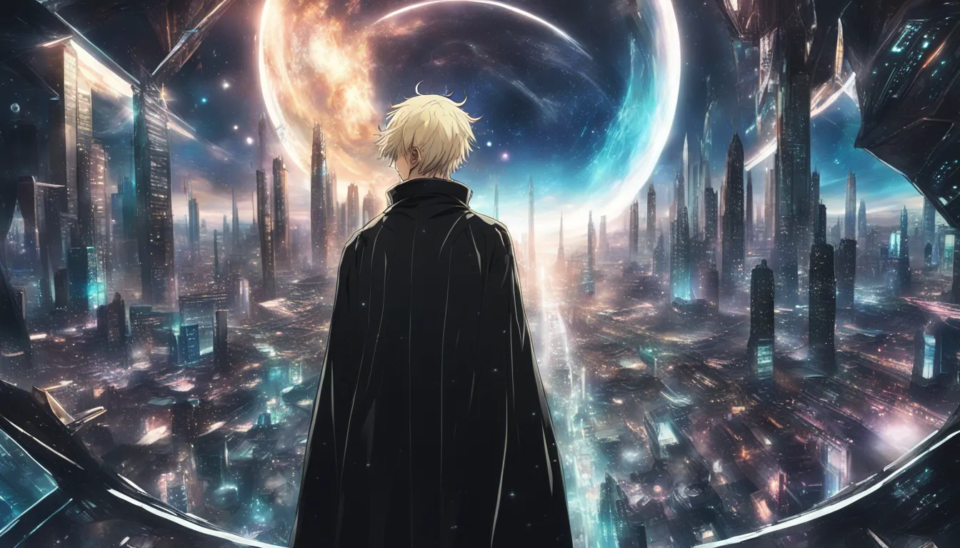 Download Blonde Man In Black Cloak Standing