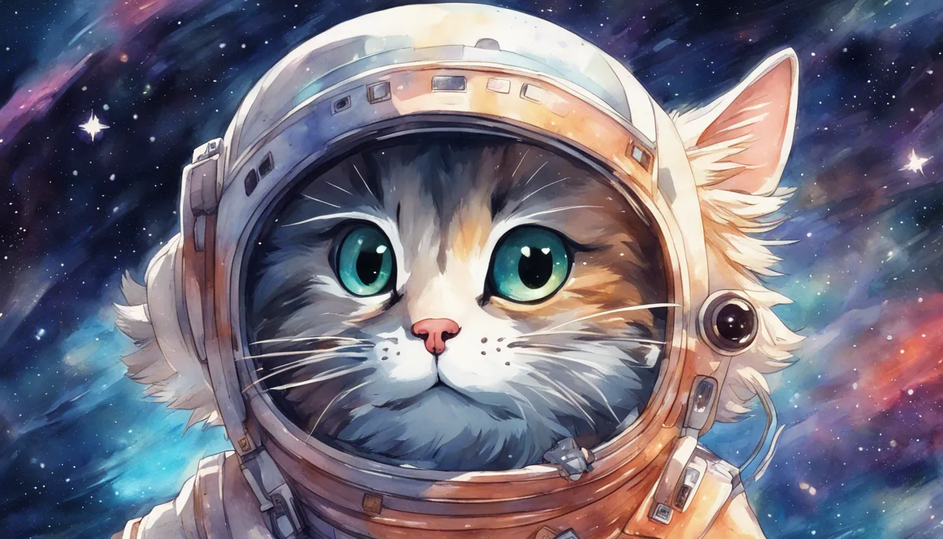 Download Cat Piloting A Spaceship Meets Another