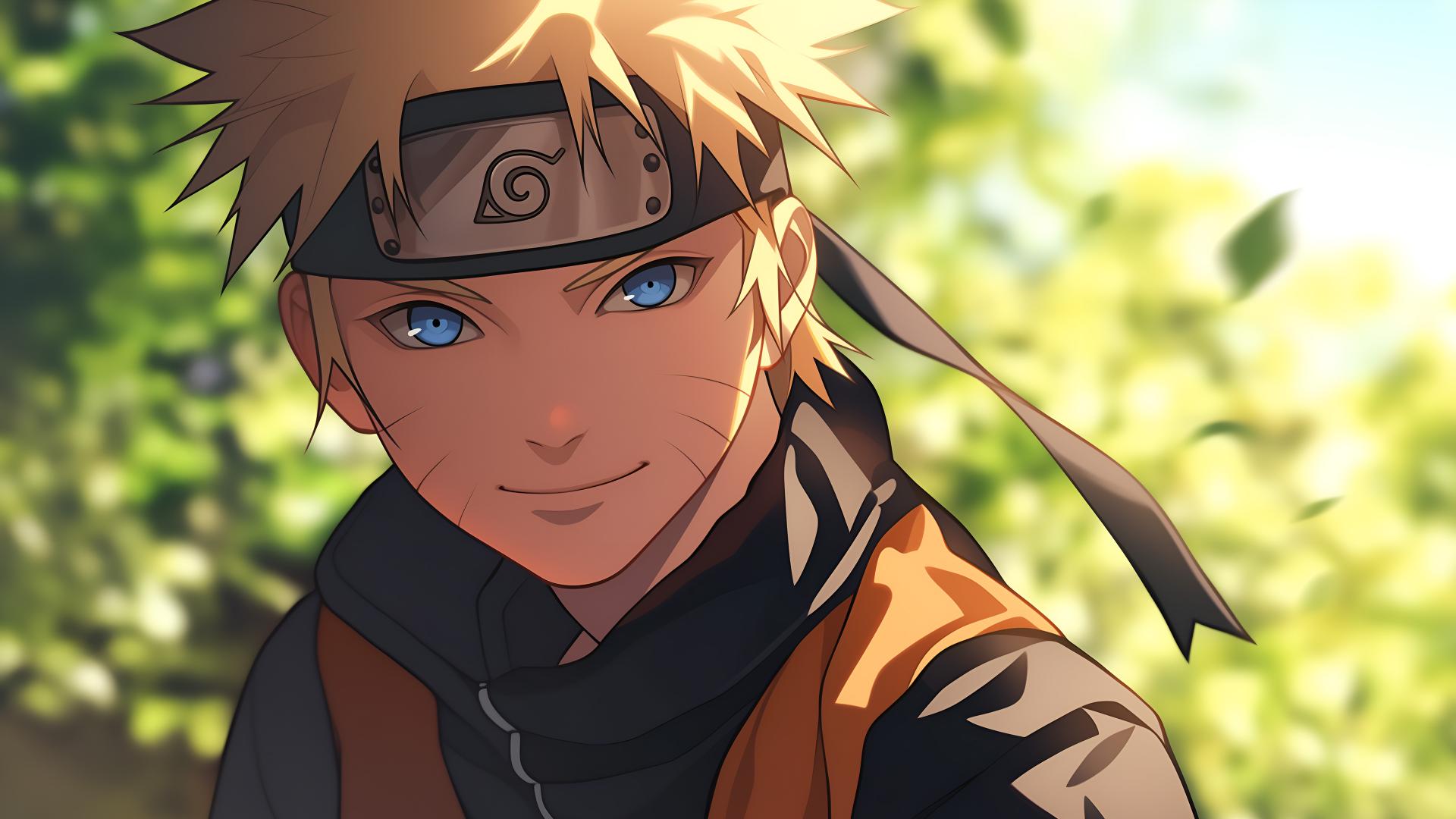 Download Naruto Smiling In The Forest Desktop  4k