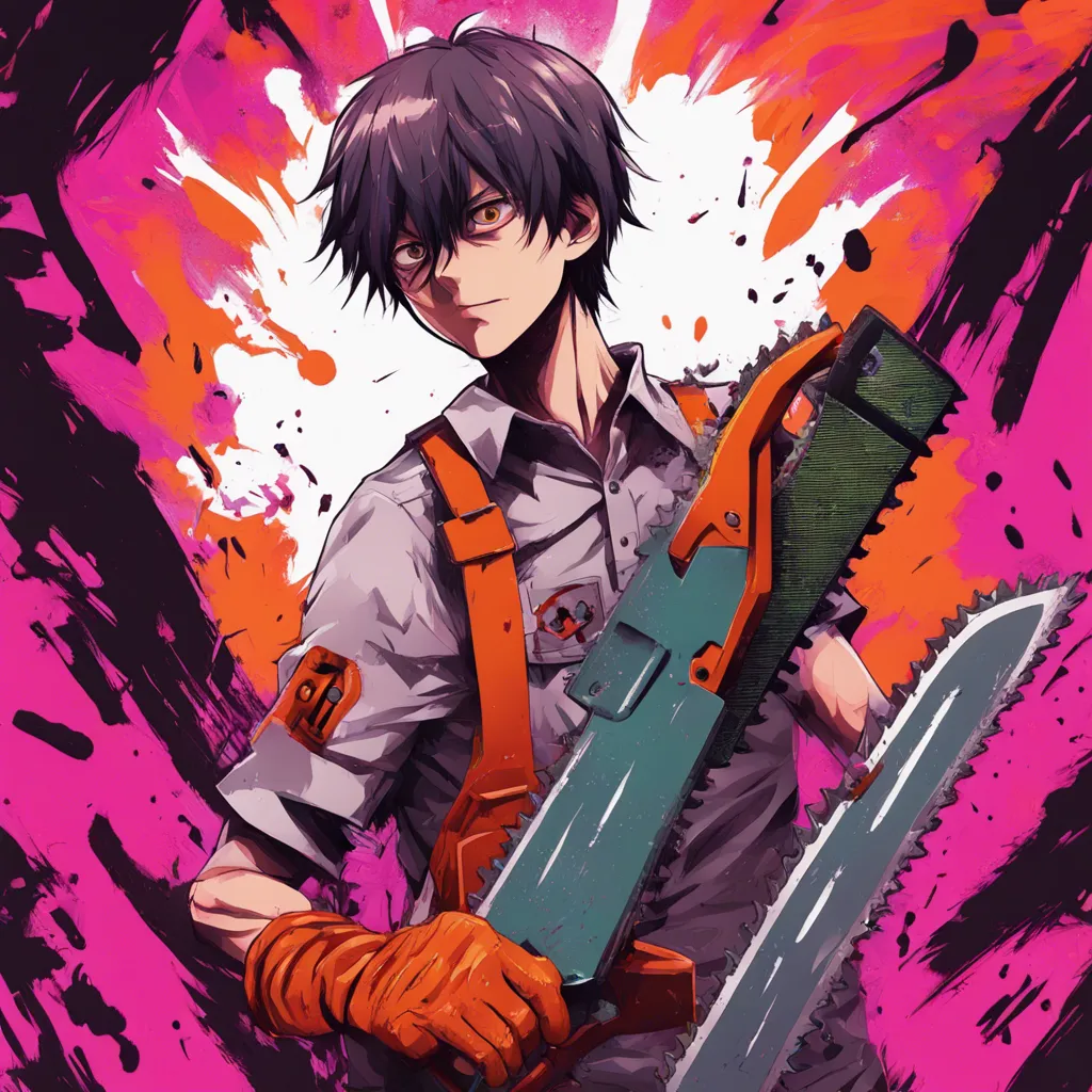 Download Chainsaw Man With Chainsaws On His