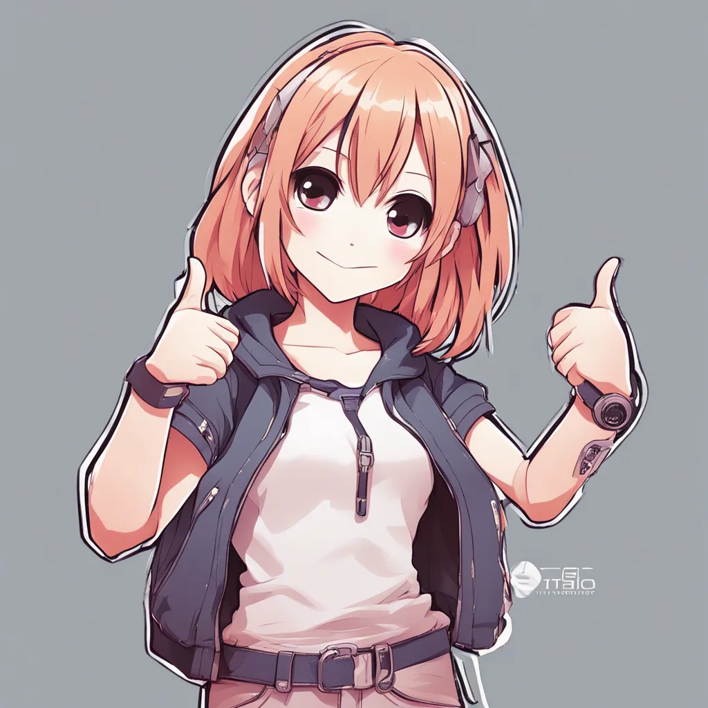 Download Chibi Girl With Thumbs Up In