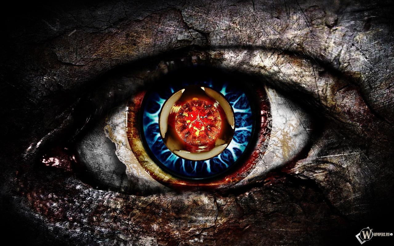 Download multicolored human eye painting