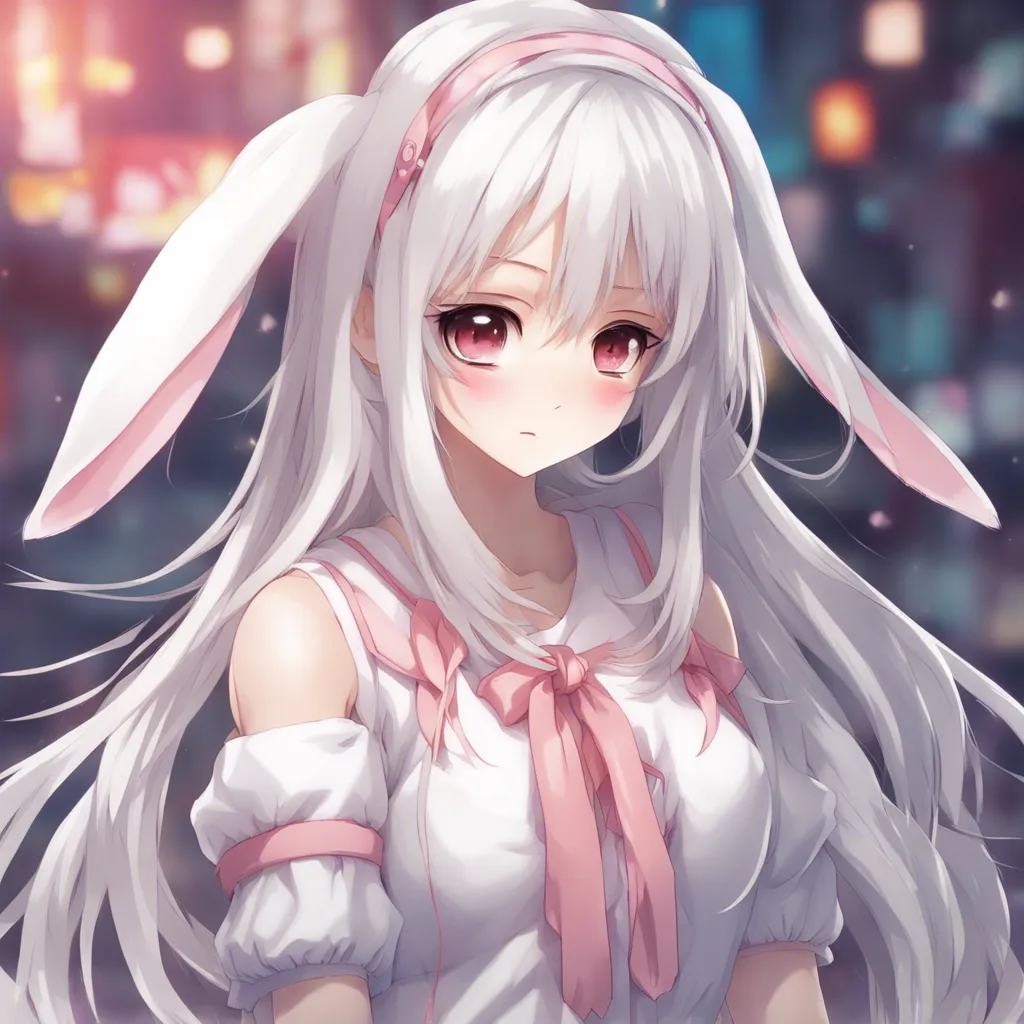 Download Cute Anime Girl With White Long