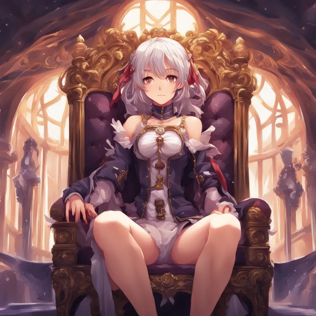 Download Cute Girl Sitting On Throne