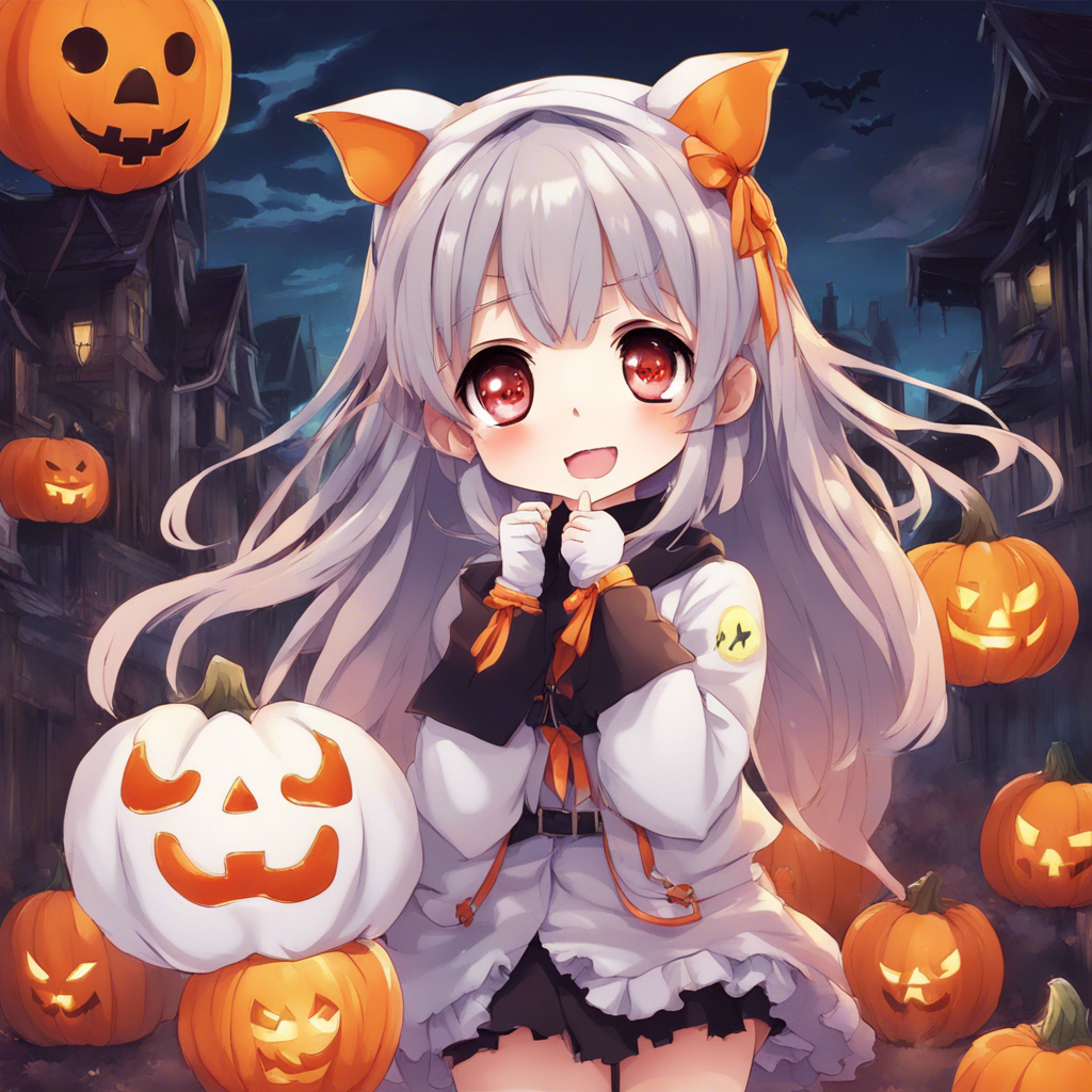 Download Cute Kawaii Anime Girl Halloween Ghost