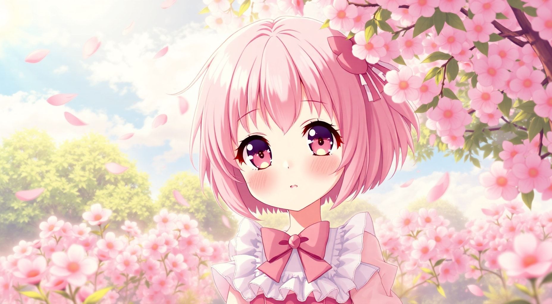 Download Cute Kawaii Pink Anime Girl With