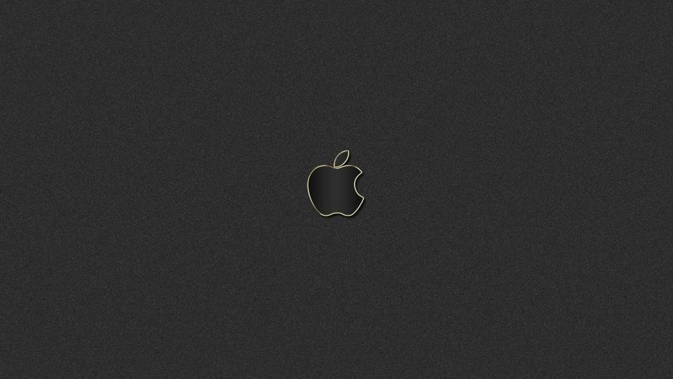 Download Apple logo gold black