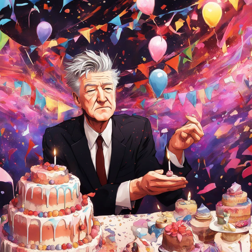 Download David Lynch Emerging From Birthday Cake