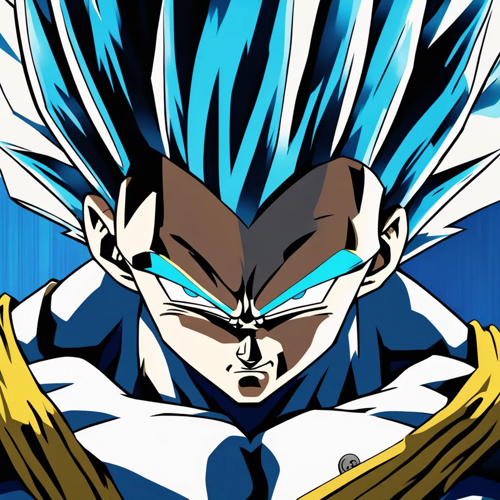 Download Dragon Ball Vegeta Looking Serious With