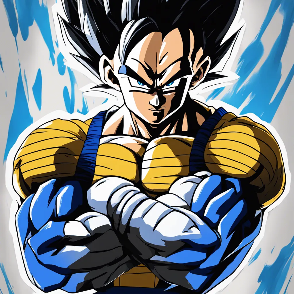 Download Dragon Ball Vegeta Looking Serious With