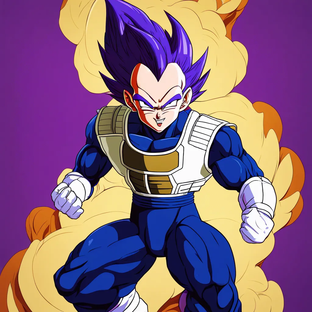 Download Dragon Ball Vegeta Standing With Purple