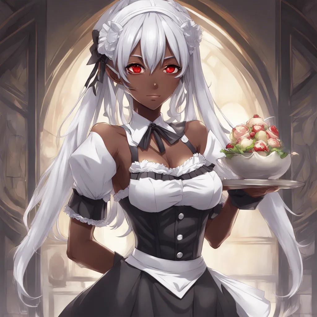 Download Elf Maid Dark Skin White Hair