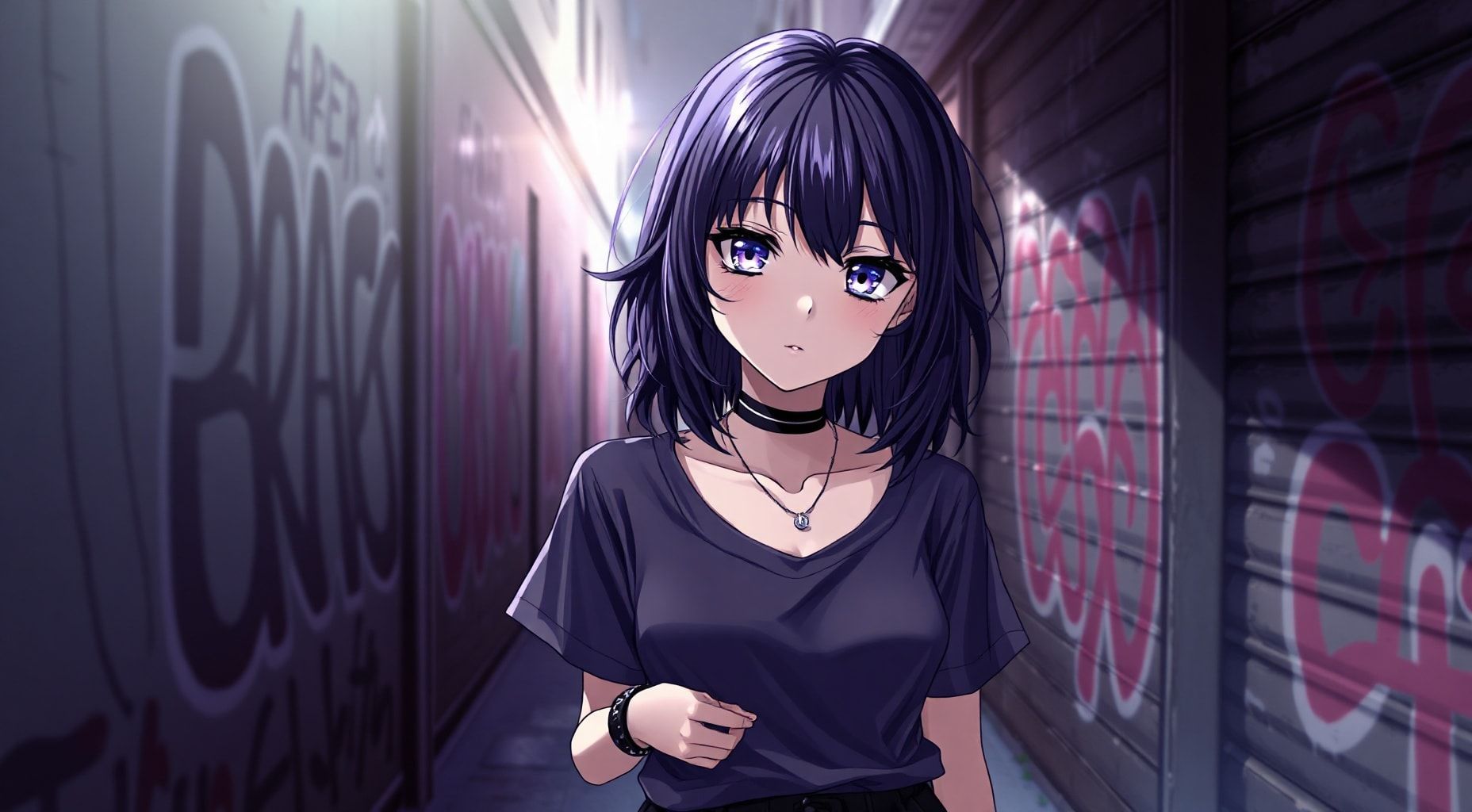 Download Emo Girl Purple Eyes