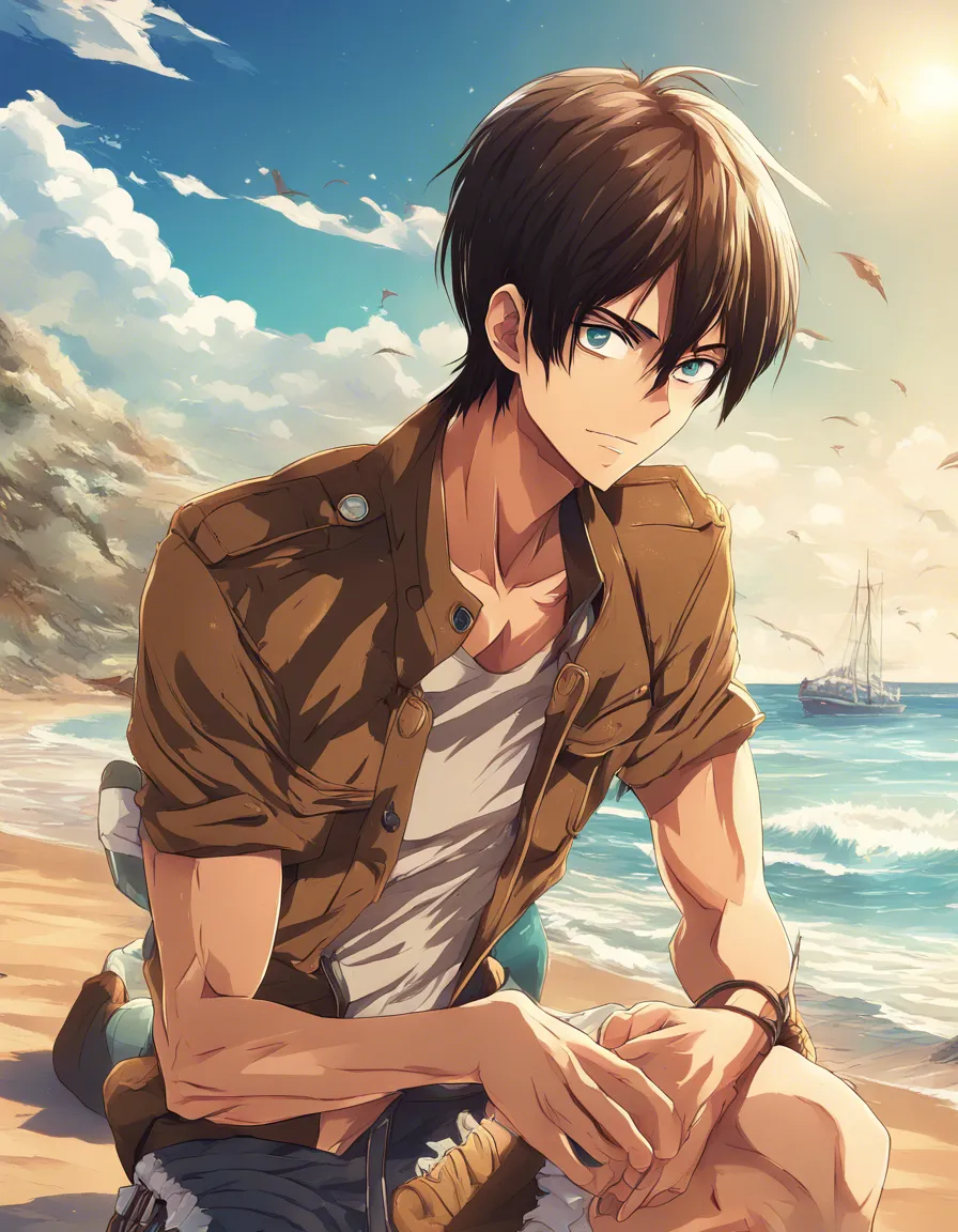 Download Eren Jager On A Sunny Beach