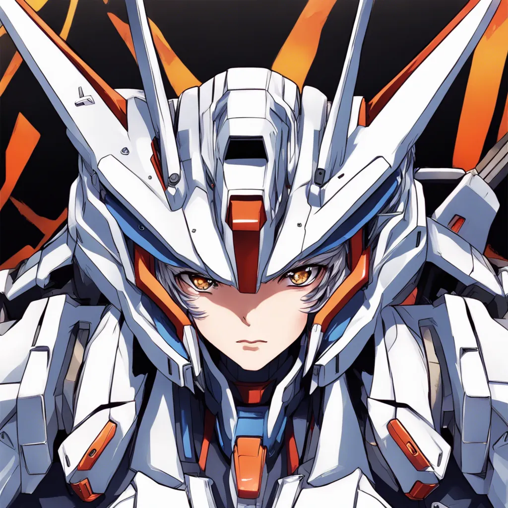 Download Evil White Gundam Anime Woman Disign