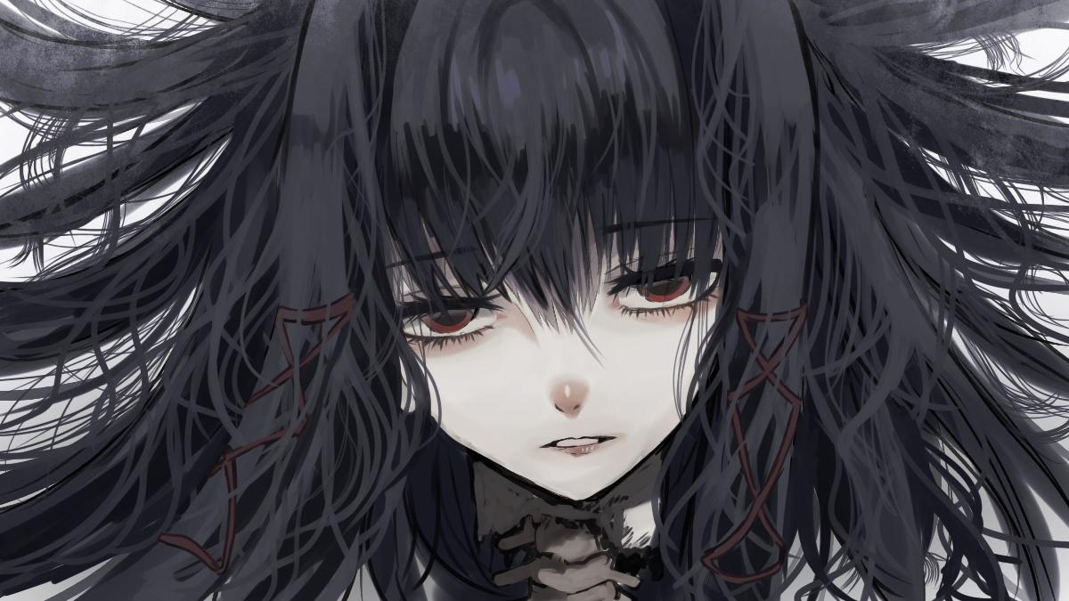 Download anime girl gothic close-up