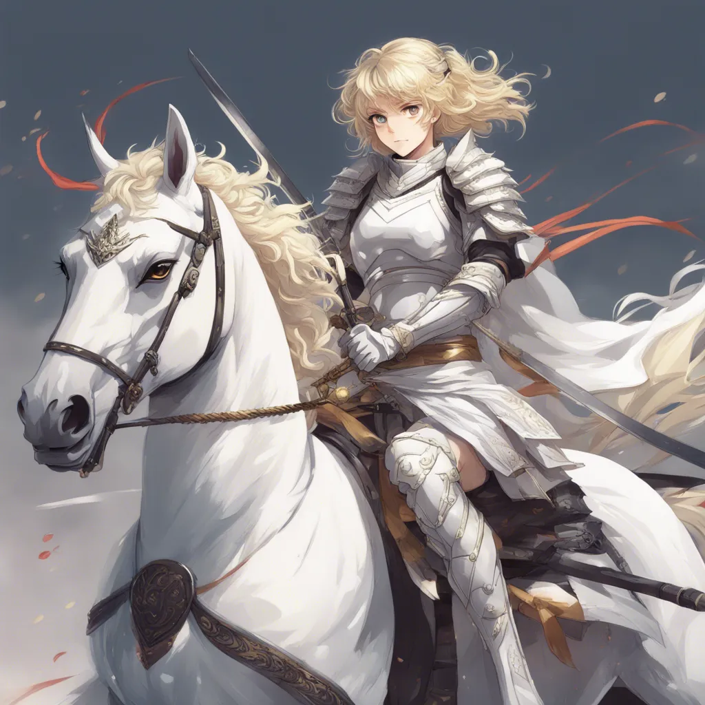 Download Female Young Knight In White Samurai