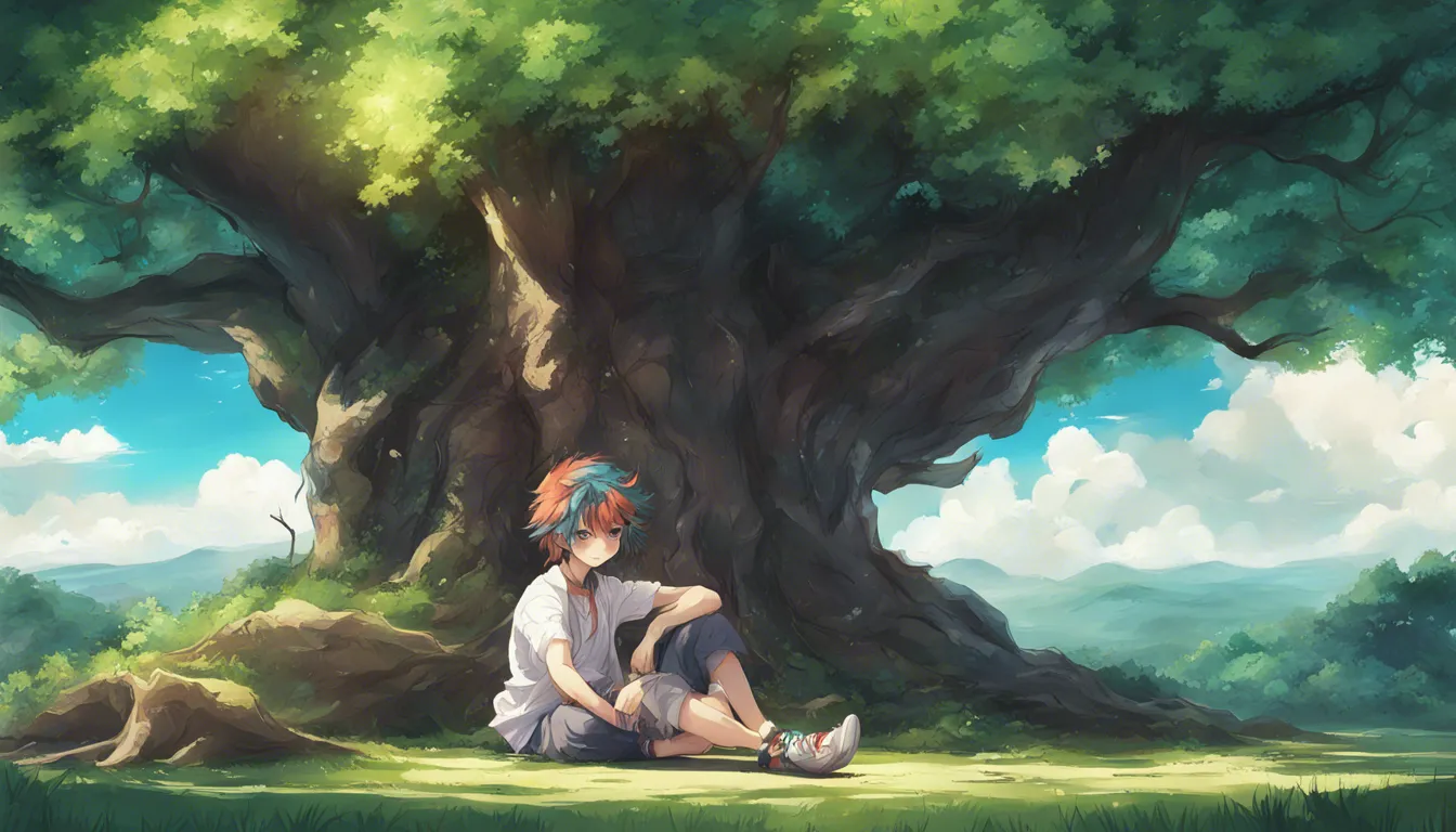 Download Frieren Sitting Under A Tree