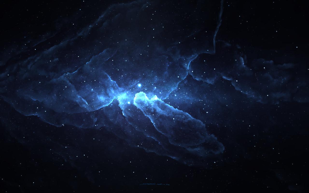 Download black and blue nebula